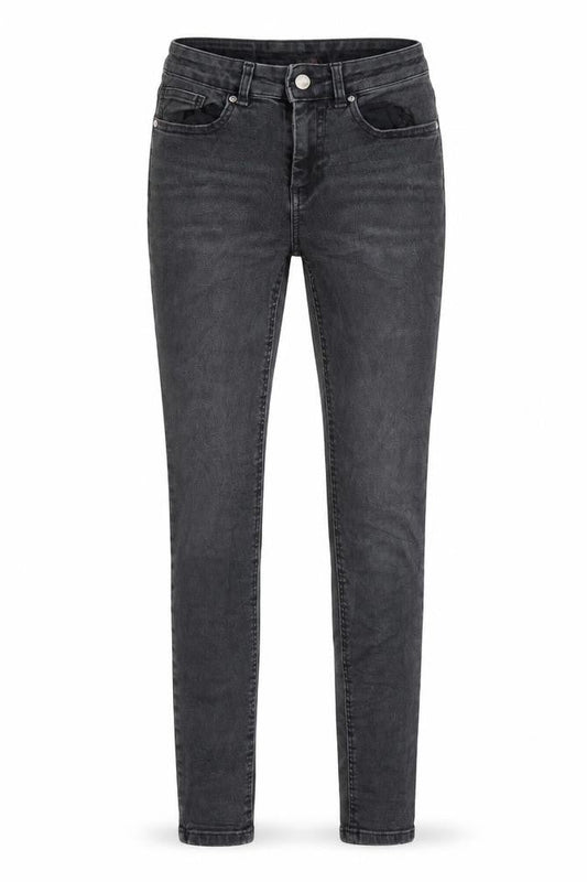 Front view of Only women’s black denim skinny jeans, size S, 30-inch leg