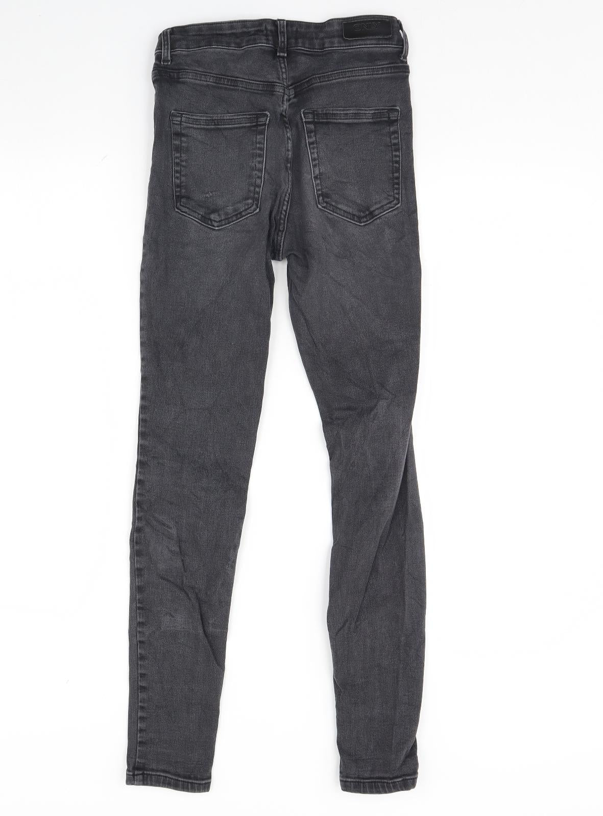 Only Womens Black  Denim Skinny Jeans Size S L30 in