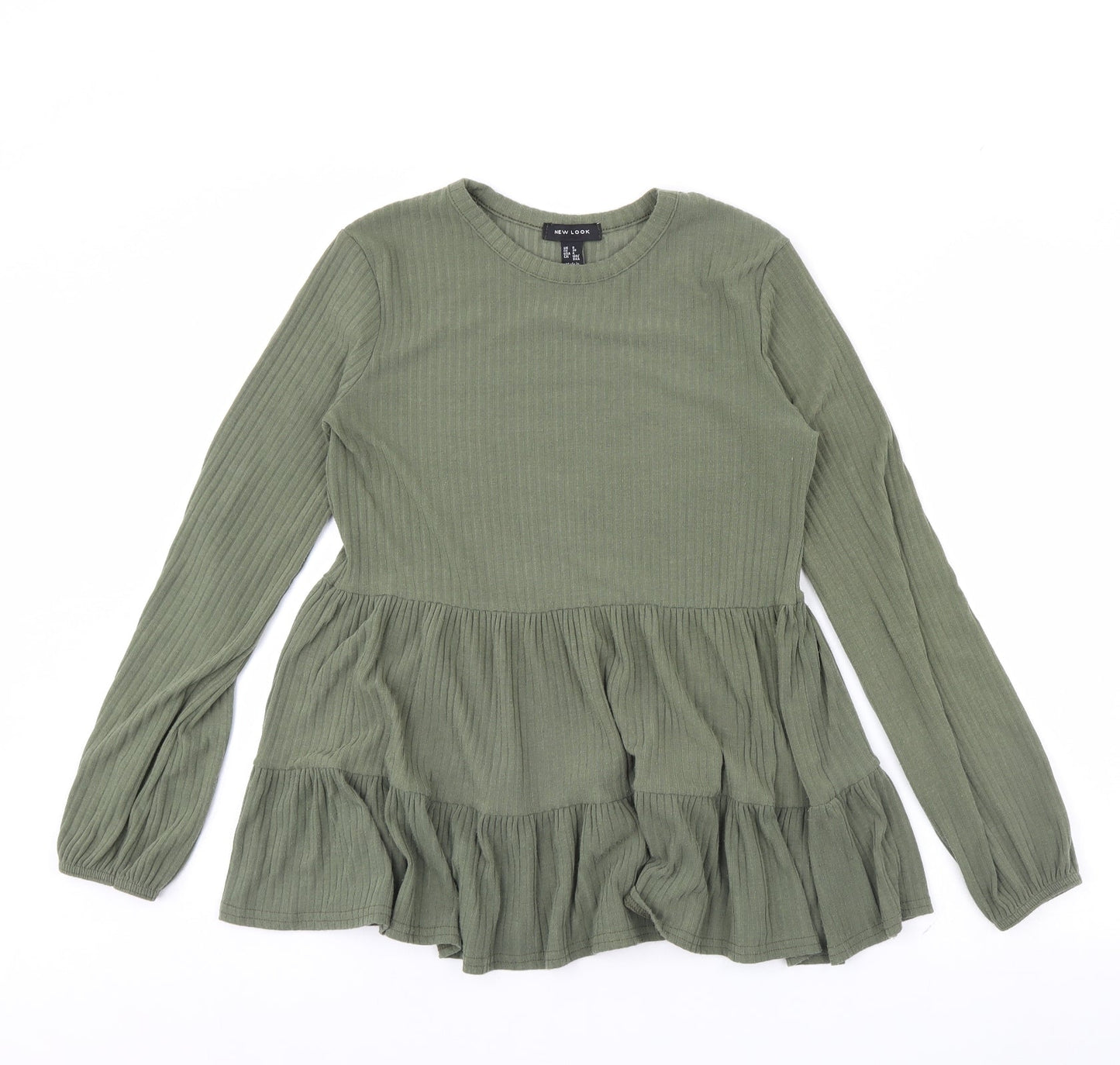Womens UK Size 8 New Look Green Basic Blouse
