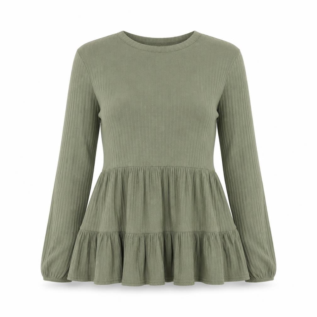 Womens UK Size 8 New Look Green Basic Blouse