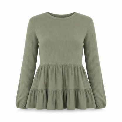Womens UK Size 8 New Look Green Basic Blouse