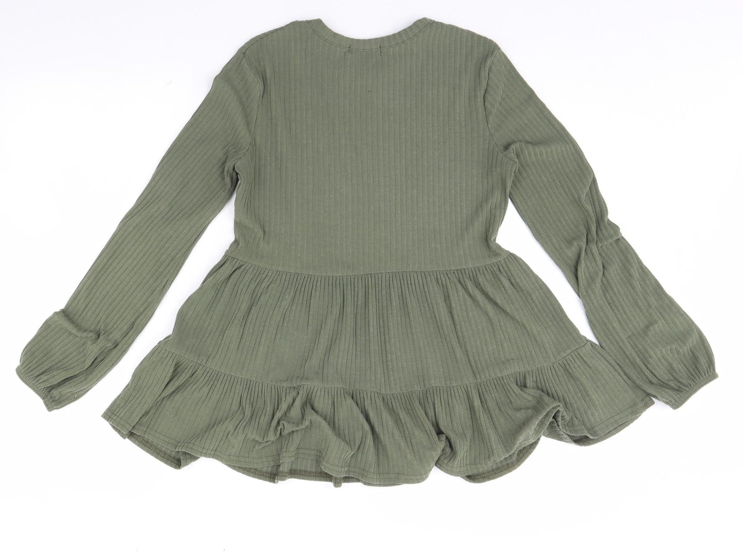 Womens UK Size 8 New Look Green Basic Blouse
