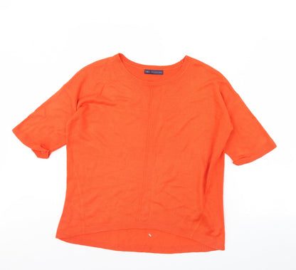 Womens UK Size 12 m&S Orange Pullover Jumper