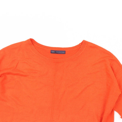 Womens UK Size 12 m&S Orange Pullover Jumper