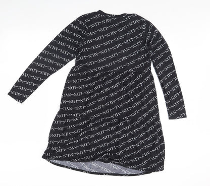 Studio Girls Black Spotted  Fit & Flare  Size 12 Years