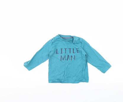 Nutmeg Baby Blue   Basic T-Shirt Size 9-12 Months  - Little Man