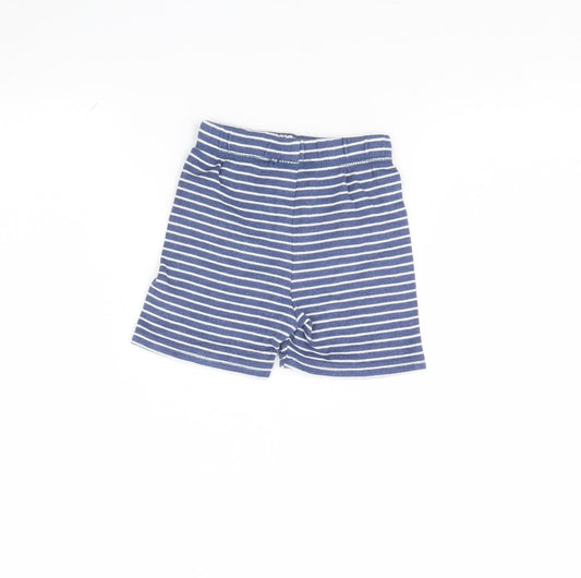 George Baby Blue Striped  Cropped Trousers Size 9 Months