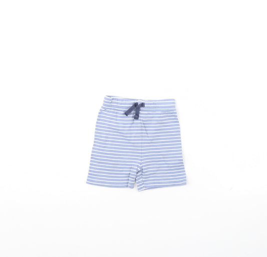 George Baby Blue Striped  Cropped Trousers Size 9 Months