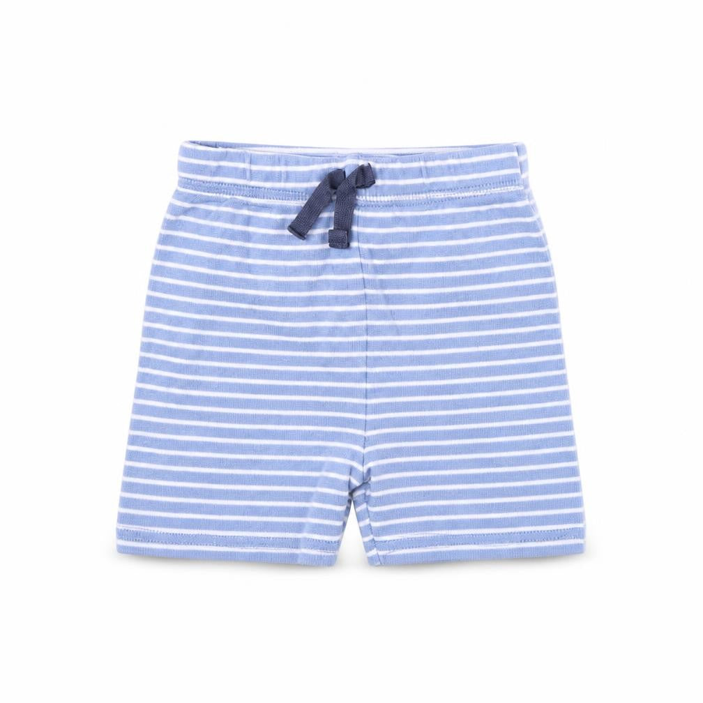 Front view of George Baby Blue Striped Cropped Trousers, size 9, Months