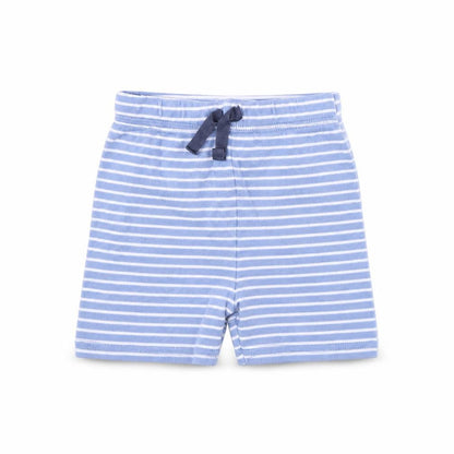 Front view of George Baby Blue Striped Cropped Trousers, size 9, Months