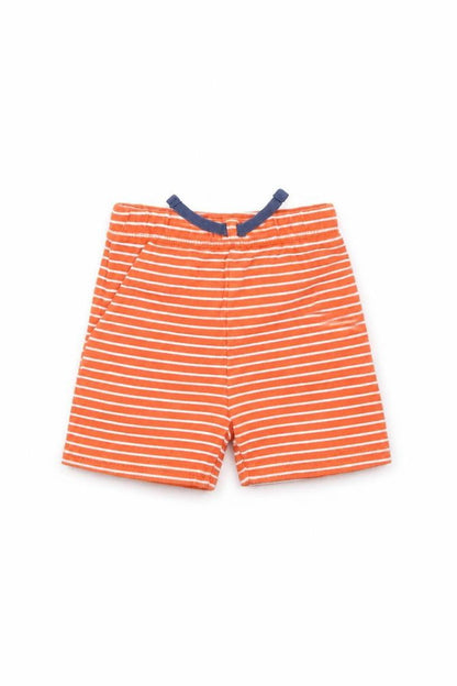 Front view of George Baby Orange Striped Cropped Trousers, size 9, Months