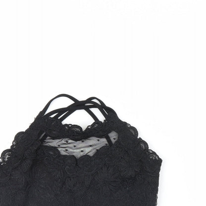 Womens UK Size 6 River Island Black Basic Tank