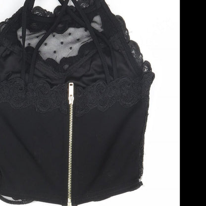 Womens UK Size 6 River Island Black Basic Tank