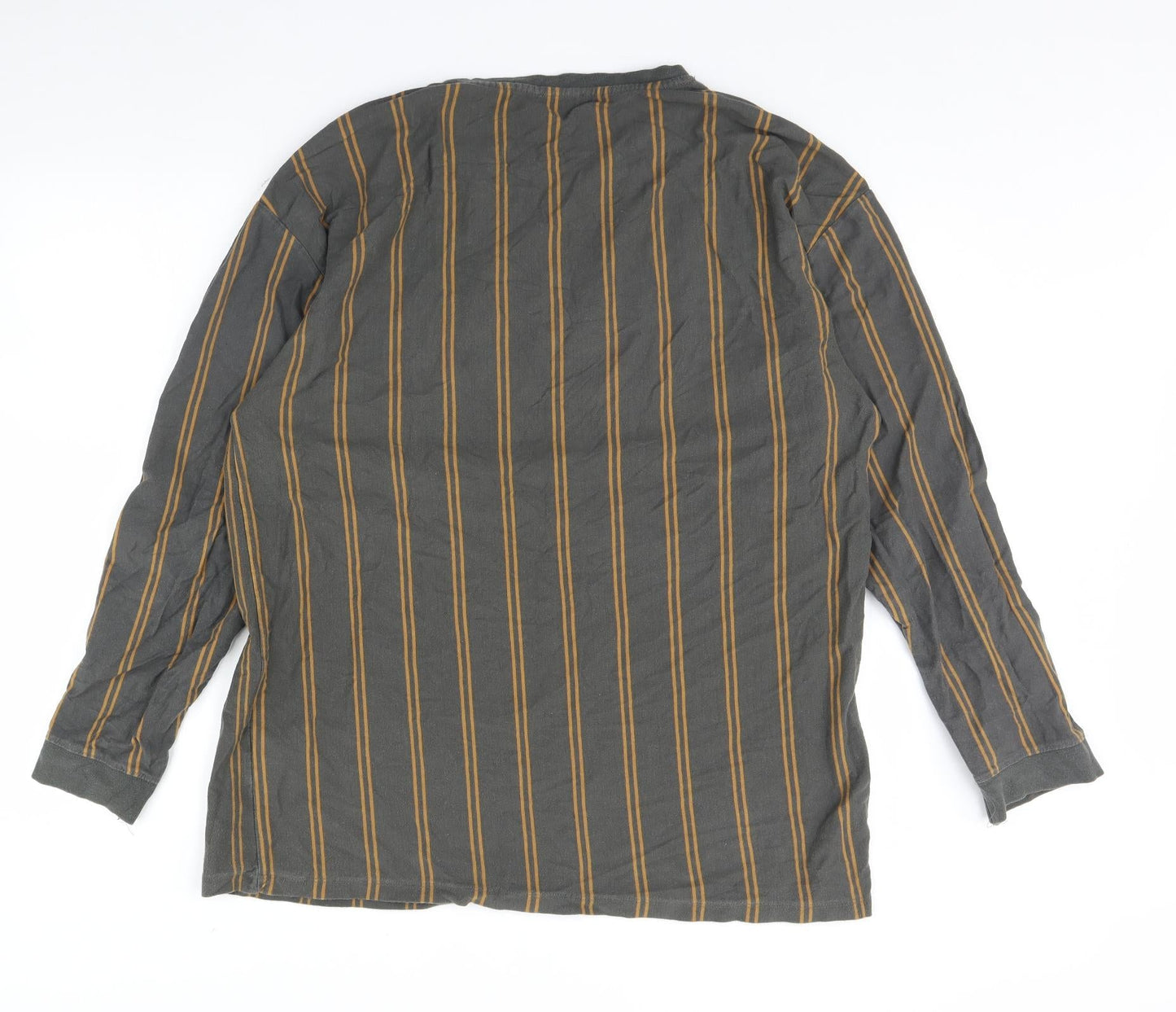 New Look Mens Green Striped  Pullover Jumper Size L