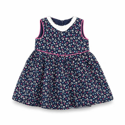 Monsoon Girls Blue Polka Dot  Fit & Flare  Size 6-9 Months