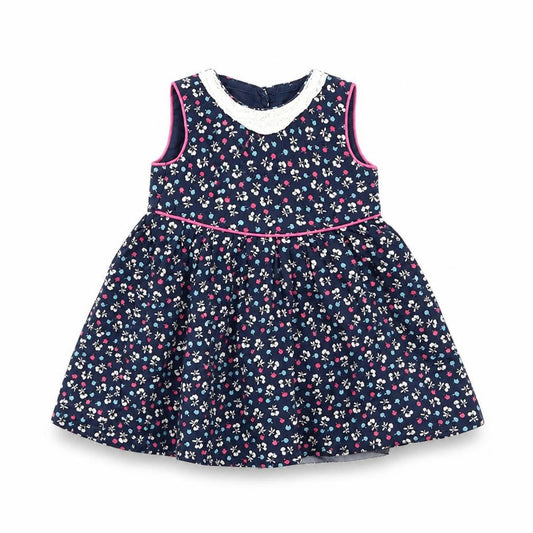 Monsoon Girls Blue Polka Dot  Fit & Flare  Size 6-9 Months
