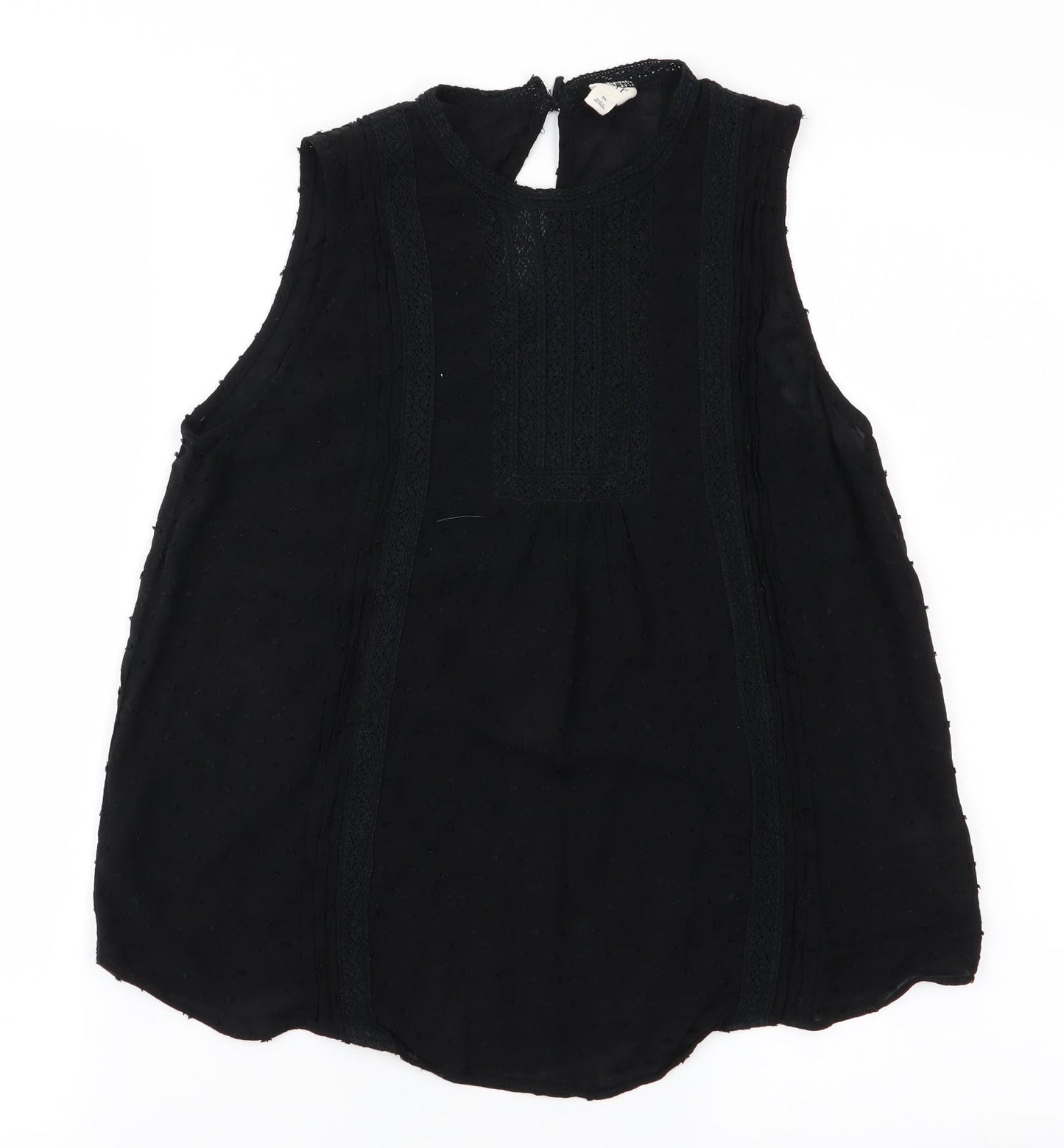 Womens UK Size XS Gap Black Basic Blouse