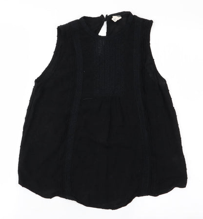 Womens UK Size XS Gap Black Basic Blouse