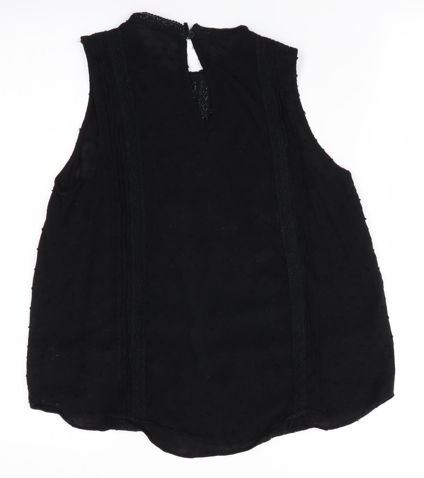 Womens UK Size XS Gap Black Basic Blouse