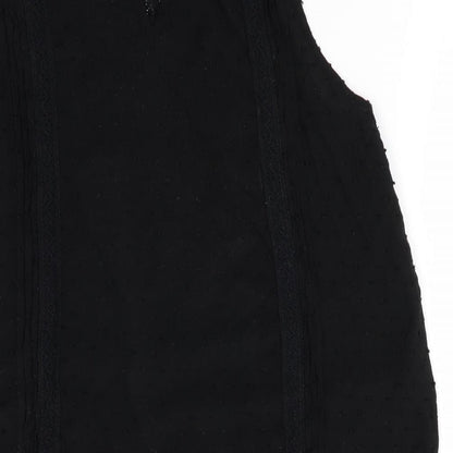 Womens UK Size XS Gap Black Basic Blouse