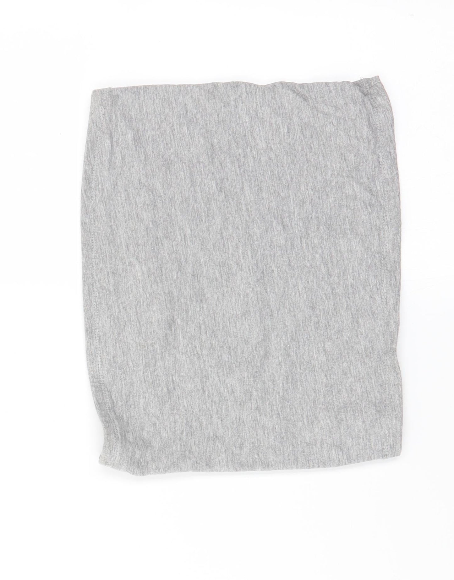 Womens UK Size S New Look Grey Cropped T-Shirt