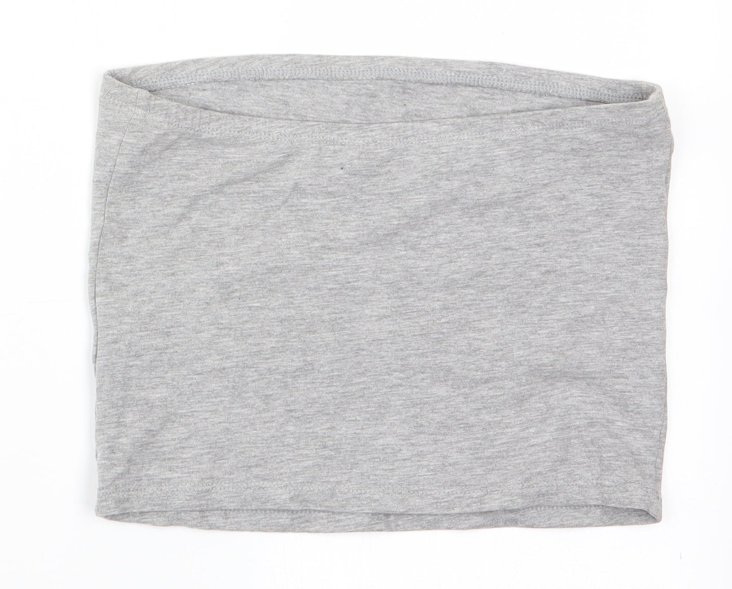 Womens UK Size S New Look Grey Cropped T-Shirt