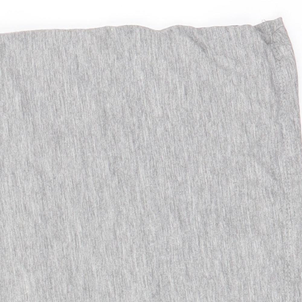 Womens UK Size S New Look Grey Cropped T-Shirt