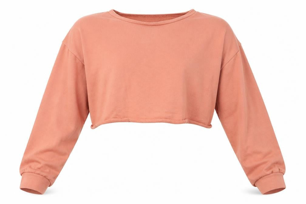 PRETTYLITTLETHING Womens Orange   Pullover Sweatshirt Size 6  - Cropped