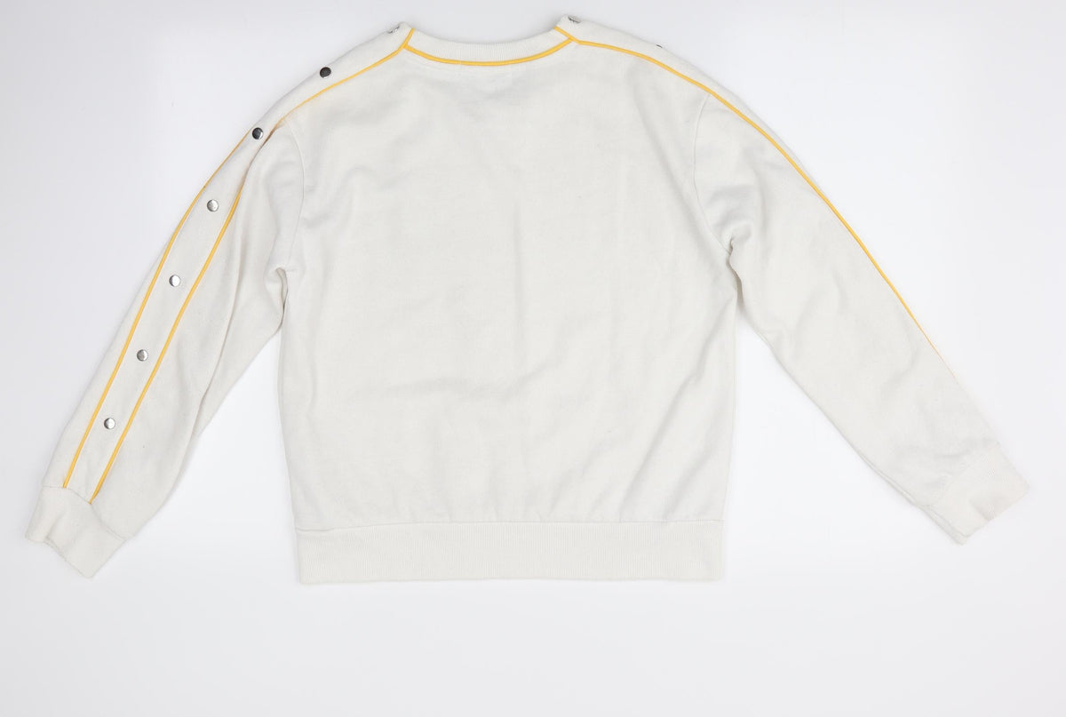 Primark Womens White   Pullover Sweatshirt Size S