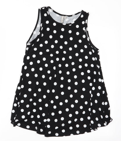 Womens UK Size 8 ASOS Black Tunic T-Shirt