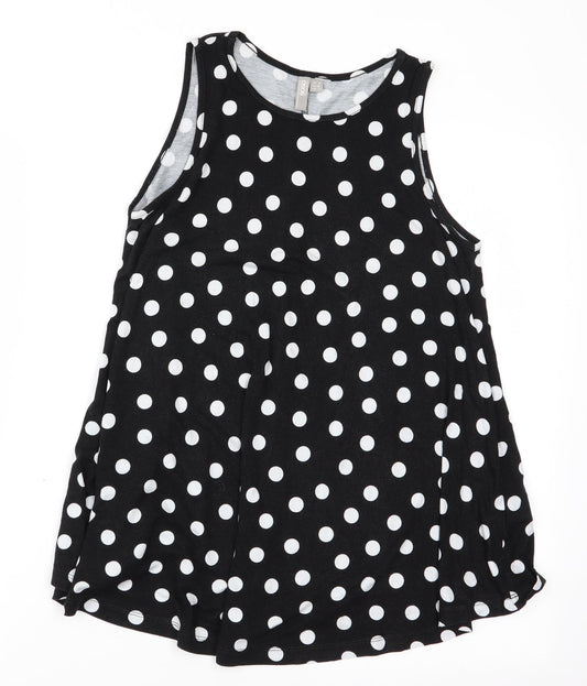 Womens UK Size 8 ASOS Black Tunic T-Shirt