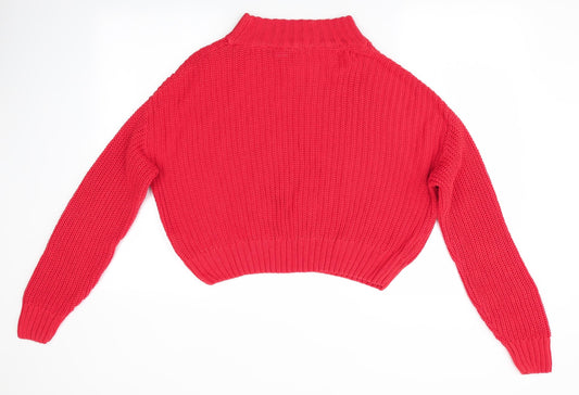 Womens UK Size 10 Divided Orange Pullover Jumper