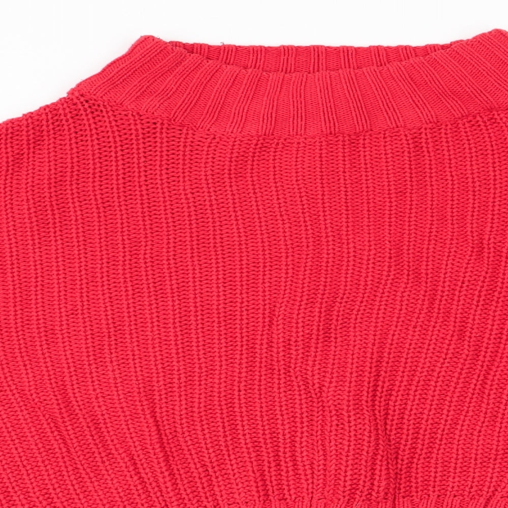 Womens UK Size 10 Divided Orange Pullover Jumper