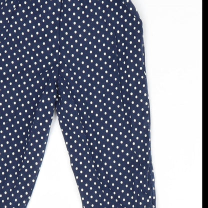 BHS Girls Blue Polka Dot   Pyjama Pants Size 12-18 Months