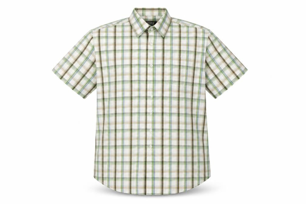 Mens UK Size L Matalan Green  Button-Up Short Sleeve Casual Shirt