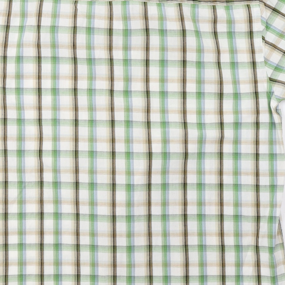 Mens UK Size L Matalan Green  Button-Up Short Sleeve Casual Shirt