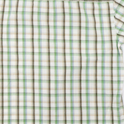 Mens UK Size L Matalan Green  Button-Up Short Sleeve Casual Shirt