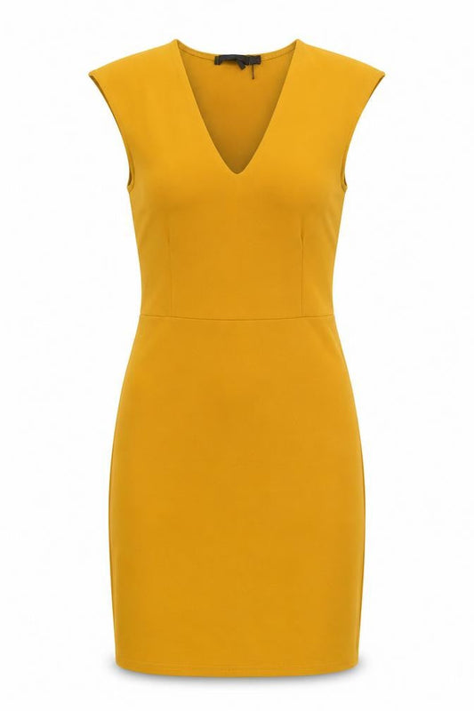 Boohoo Womens Yellow   Bodycon  Size 10