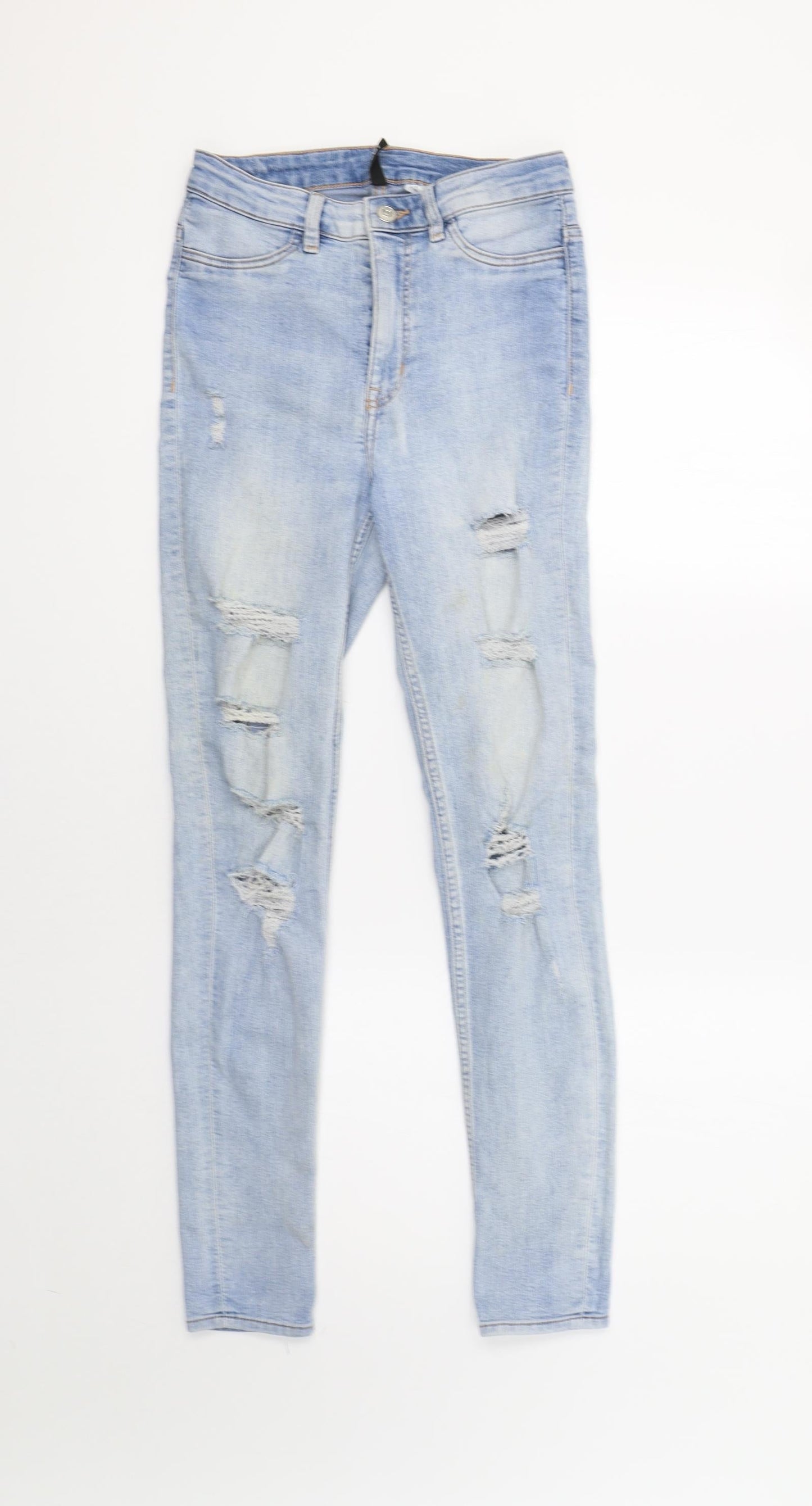 Womens UK Size 8 H&M Regular Fit Skinny Blue Jeans