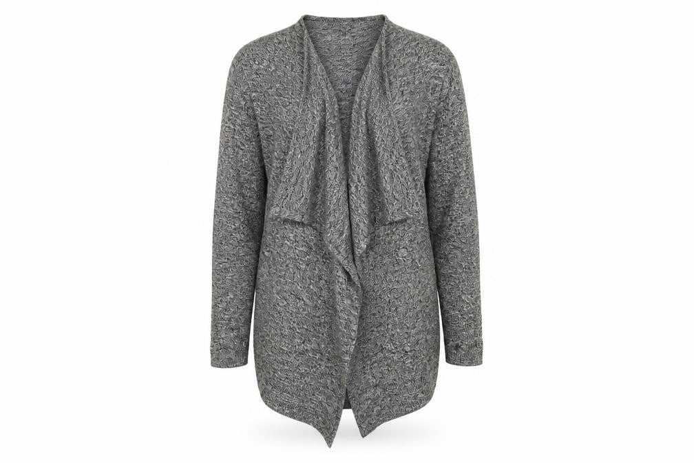Womens UK Size 10 New Look Grey Cardigan Jumper