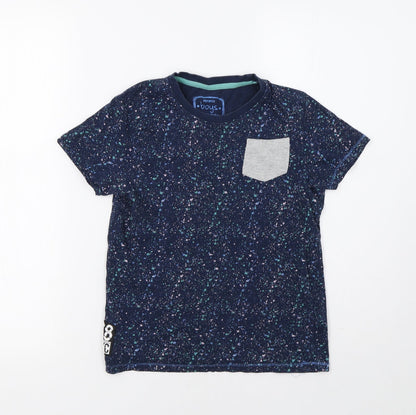 Pep&Co Boys Blue Geometric  Basic T-Shirt Size 10-11 Years