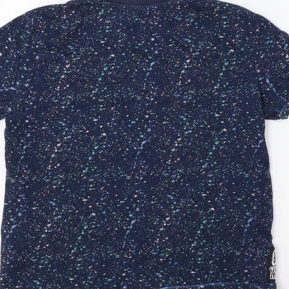 Pep&Co Boys Blue Geometric  Basic T-Shirt Size 10-11 Years