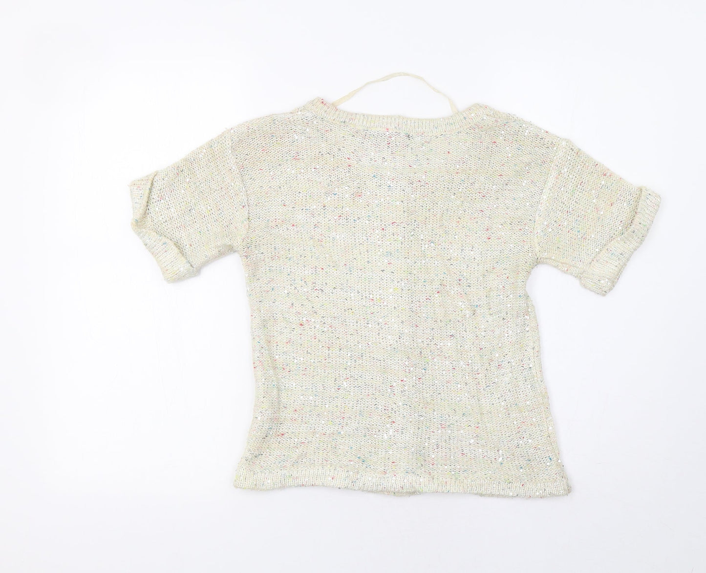 Primark Womens Beige   Pullover Jumper Size 6  - Sequinned