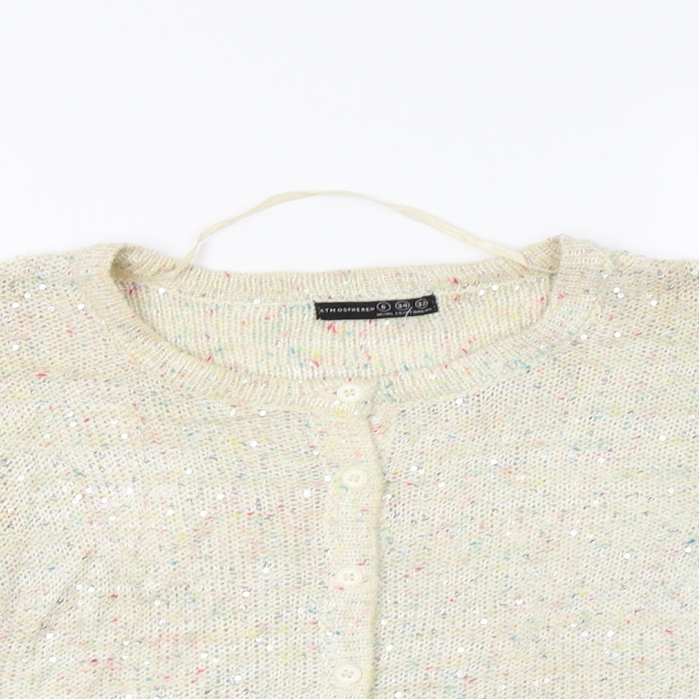 Primark Womens Beige   Pullover Jumper Size 6  - Sequinned