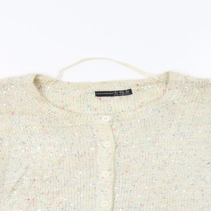 Primark Womens Beige   Pullover Jumper Size 6  - Sequinned