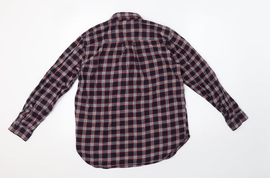Womens UK Size 8 H&M Red Basic Button-Up