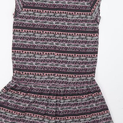 Tammy Girls Multicoloured Geometric  T-Shirt Dress  Size 12-13 Years