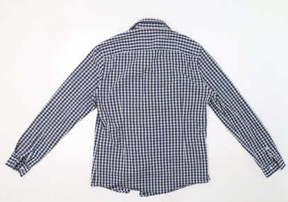 ASOS Mens Blue Check   Button-Up Size L