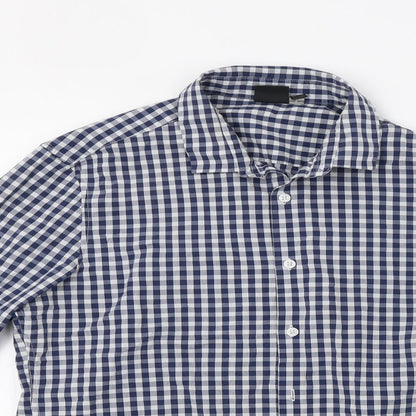 ASOS Mens Blue Check   Button-Up Size L