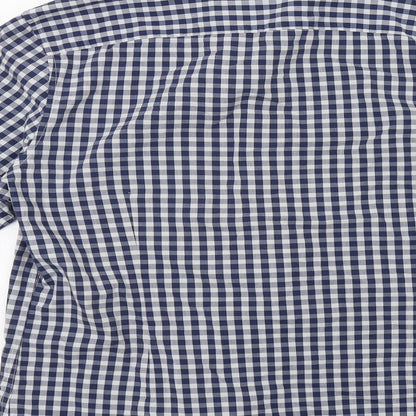 ASOS Mens Blue Check   Button-Up Size L